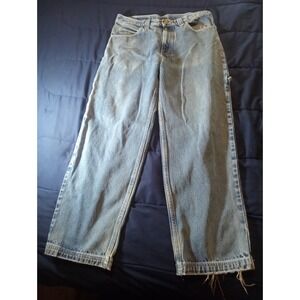Akademiks Vintage Y2K Carpenter Jeans Wide Leg Denim Blue Baggy Mens‎ 36